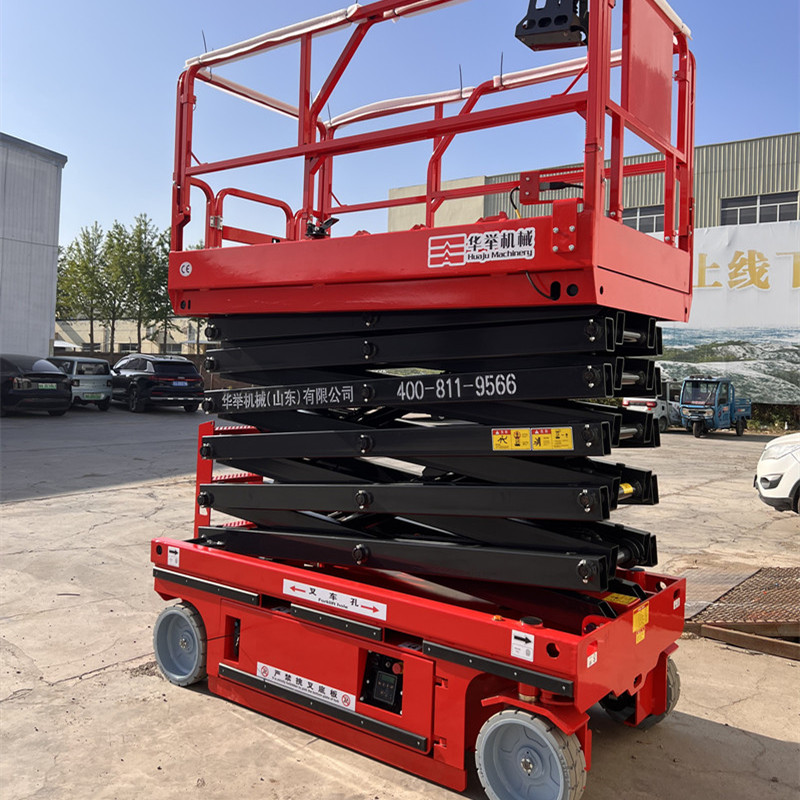 华举10米剪叉式自行走高空作业登高车HJX1012